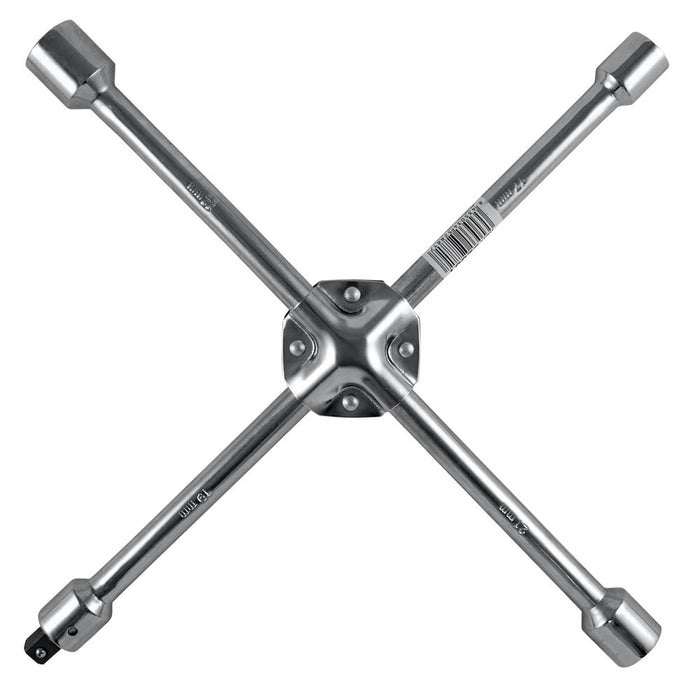 WELDED CROSS WRENCH WITH 1/2" REMOVABLE ADAPTER