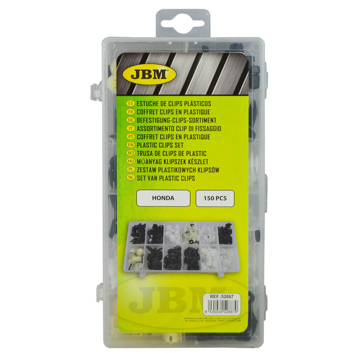 ESTUCHE DE CLIPS PLÁSTICOS HONDA 150PCS