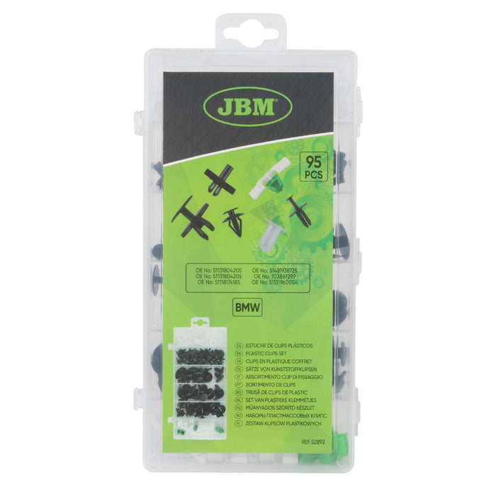 ESTUCHE DE CLIPS PLÁSTICOS BMW 95PCS
