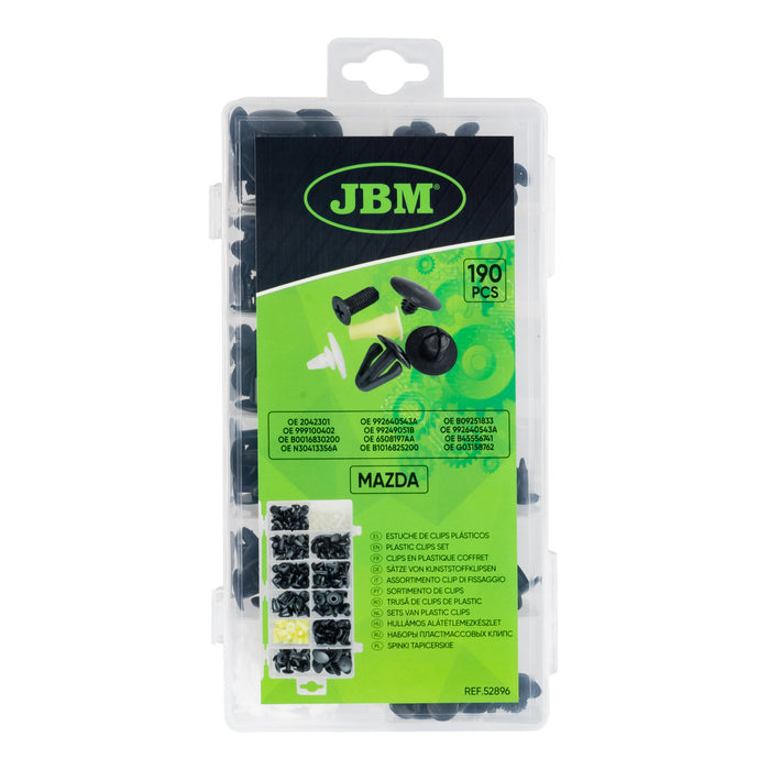 ESTUCHE DE CLIPS PLÁSTICOS MAZDA 190PCS