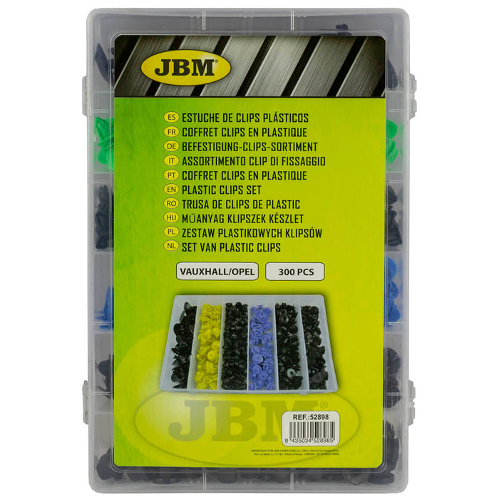 ESTUCHE DE CLIPS PLÁSTICOS VAUXHALL/OPEL 300PCS