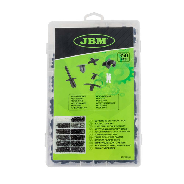 ESTUCHE DE CLIPS PLÁSTICOS VOLVO 350PCS