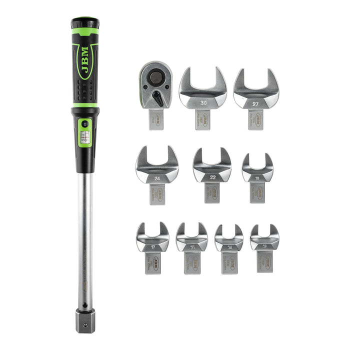 LLAVE DINAMOMÉTRICA DE 1/2" CON 40-200 NM Y CABEZALES INTERCAMBIABLES