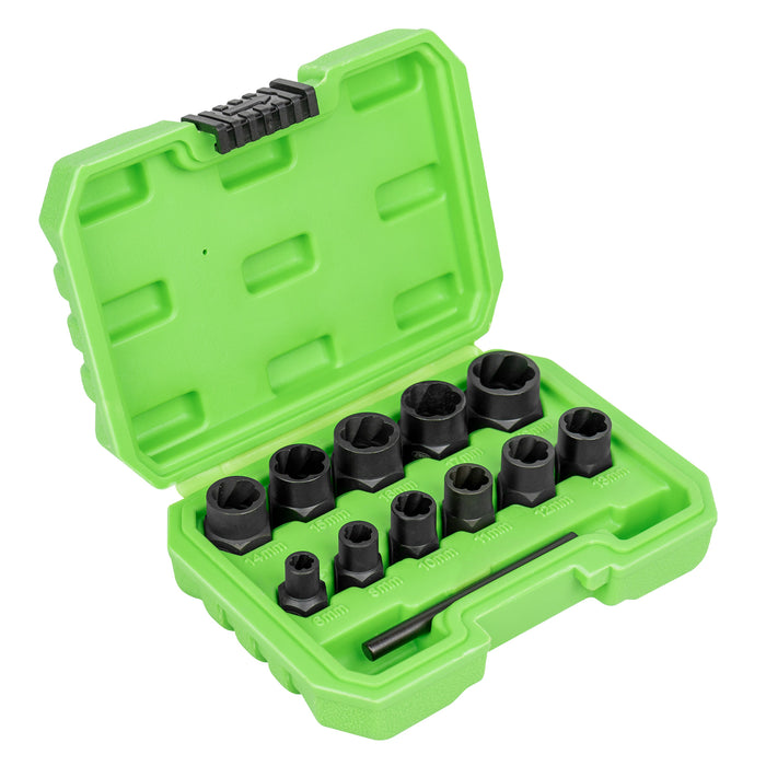 SET DE VASOS TWIST DE 3/8" PARA EXTRACCIÓN DE TUERCAS/TORNILLOS DE SEGURIDAD