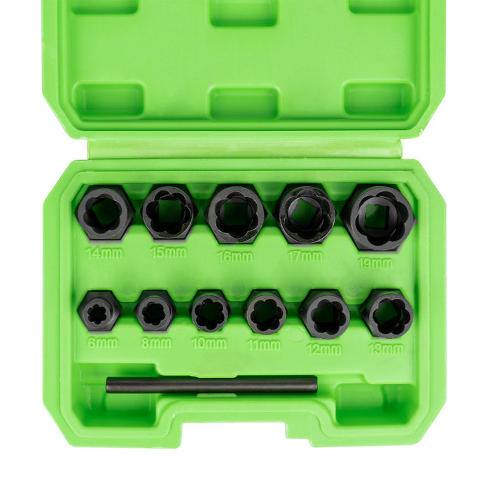 SET DE VASOS TWIST DE 3/8" PARA EXTRACCIÓN DE TUERCAS/TORNILLOS DE SEGURIDAD