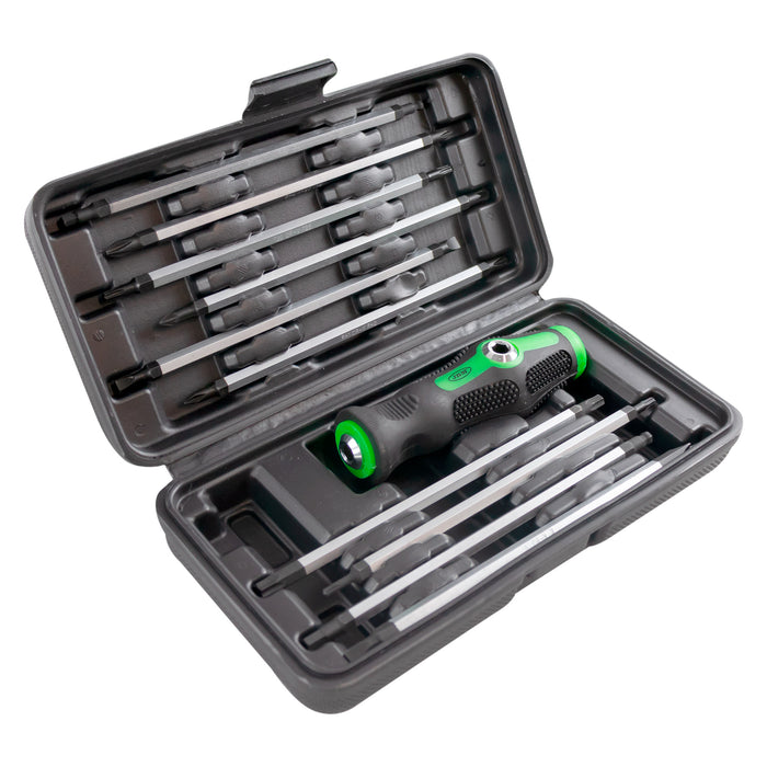 20-IN-1 SCREWDRIVER SET WITH HANDLE AND INTERCHANGEABLE DOUBLE-ENDED SHAFTS