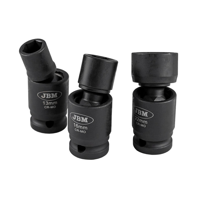 SET DE 8 VASOS DE IMPACTO HEXAGONALES CON DOBLE POSICIÓN (FIJO/ARTICULADO)