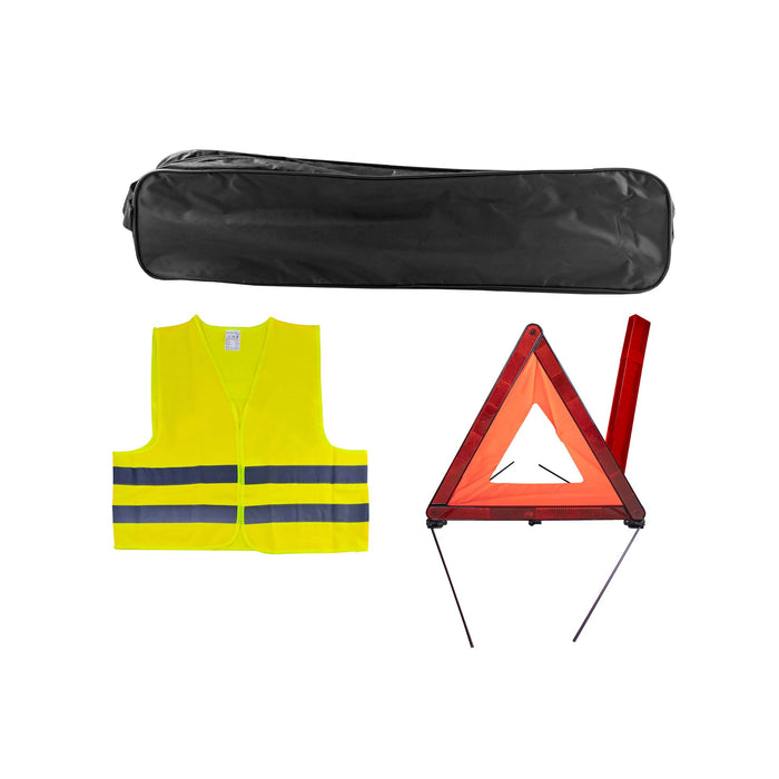 KIT DE EMERGÊNCIA SACO PRETO COM DEBRUM+TRIÂNGULO+COLETE
