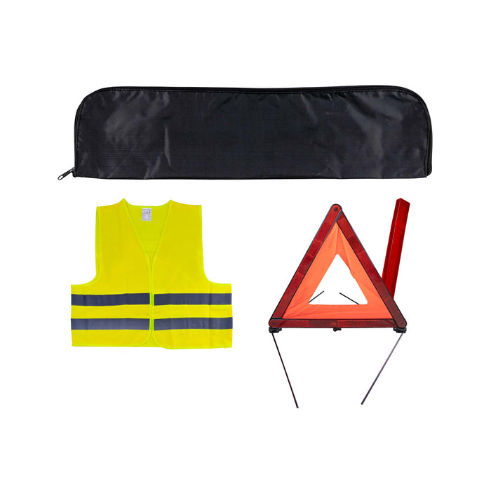 KIT DE EMERGÊNCIA SACO MINI PRETO + TRIÂNGULO + COLETE