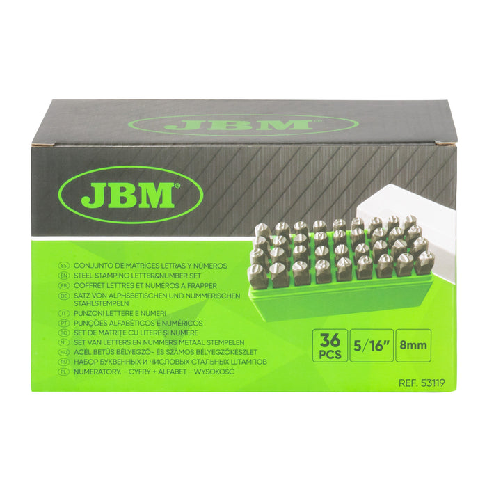 CONJUNTO DE MATRICES LETRAS Y NÚMEROS 8MM