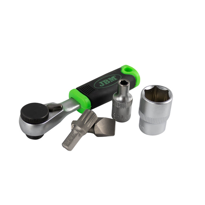 ESTUCHE DE 37 PIEZAS CON CARRACA MINI DE 1/4"