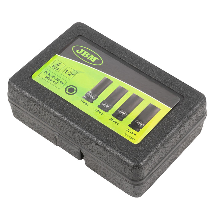 SET DE 4 VASOS DE IMPACTO PARA TORNILLOS DE SEGURIDAD