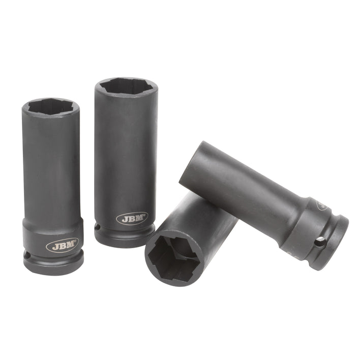 SET DE 4 VASOS DE IMPACTO PARA TORNILLOS DE SEGURIDAD