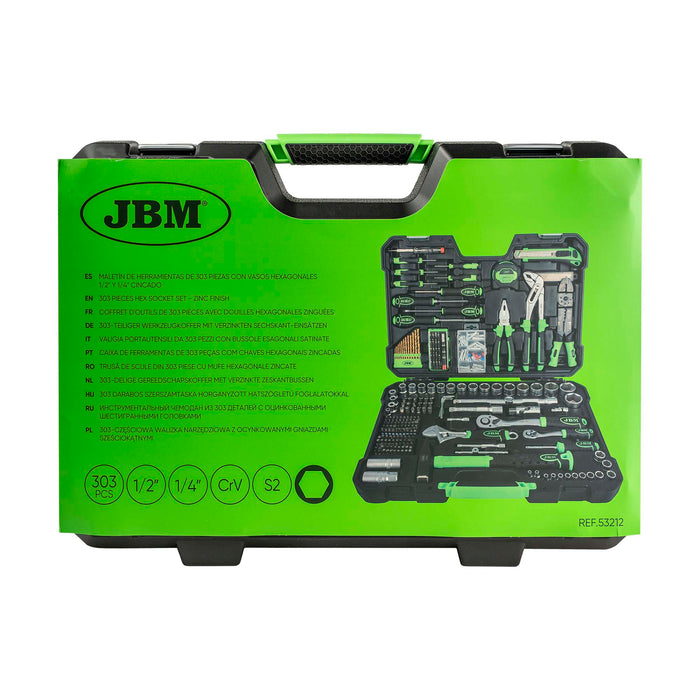 60058C TALADRO PERCUTOR A BATERÍA DE 12V CON MALETÍN + 53212 MALETÍN DE HERRAMIENTAS DE 302 PIEZAS