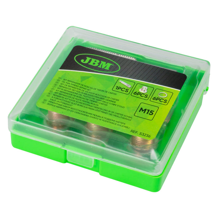 SET REPARADOR DE ROSCAS DE TAPÓN DE CÁRTER (M-15)