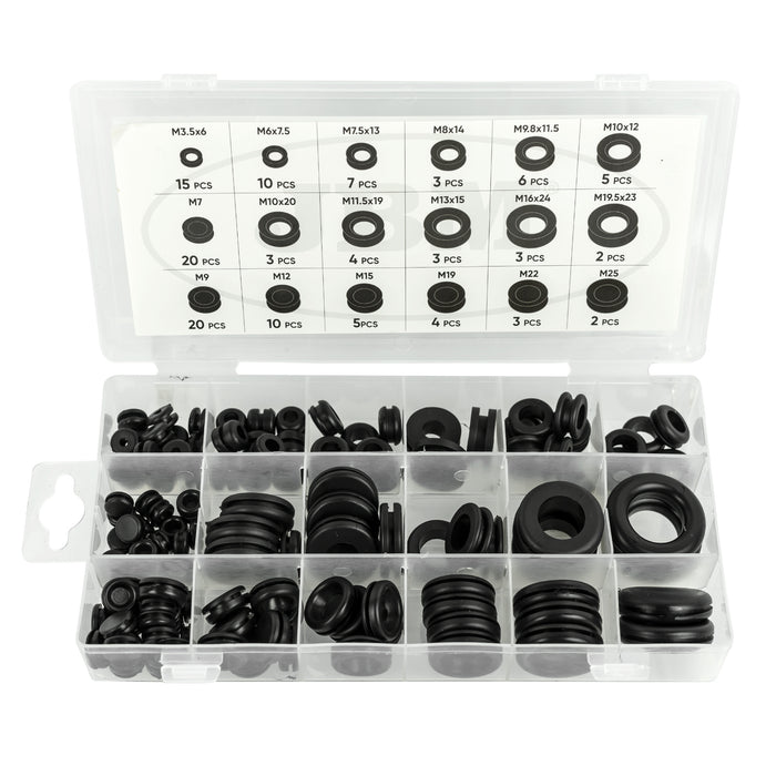 125PC RUBBER GROMMET ASSORTMENT KIT