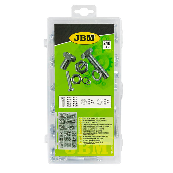 ESTUCHE DE TORNILLOS Y TUERCAS 240PCS