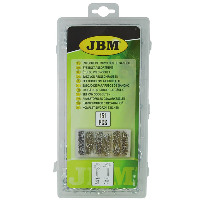 ESTUCHE DE TORNILLOS DE GANCHO 151PCS