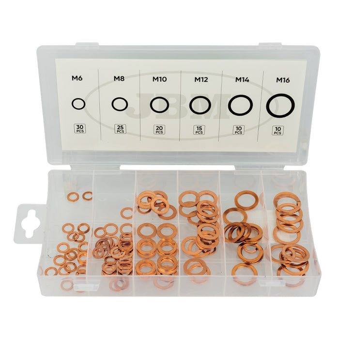 ESTUCHE DE ARANDELAS DE COBRE 110PCS