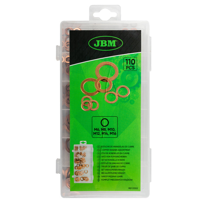ESTUCHE DE ARANDELAS DE COBRE 110PCS