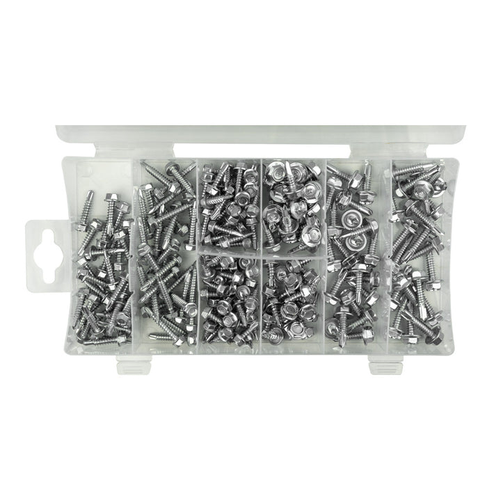 ESTUCHE DE TORNILLOS AUTORROSCANTES 200PCS