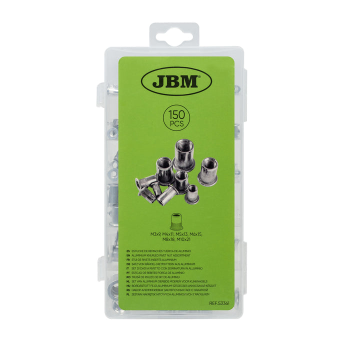 150-PIECE ALUMINUM RIVET NUT KIT