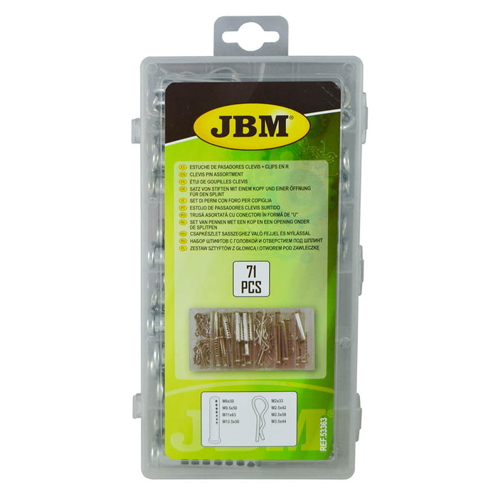 ESTUCHE DE PASADORES CLEVIS Y CLIPS EN R 71PCS