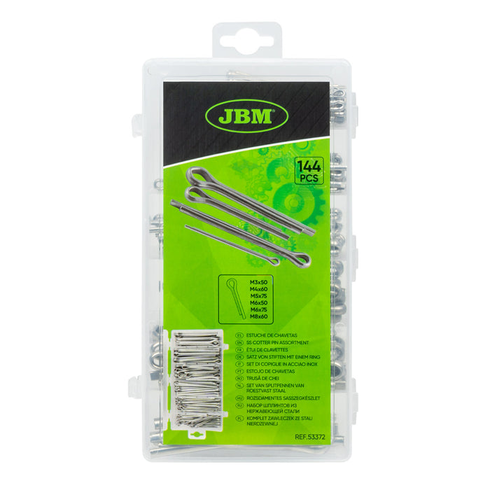 ESTUCHE DE PASADORES DE ALETAS INOX 144PCS