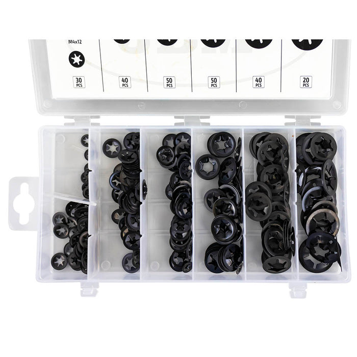 ESTUCHE DE ARANDELAS DENTADAS INTERIOR 260PCS