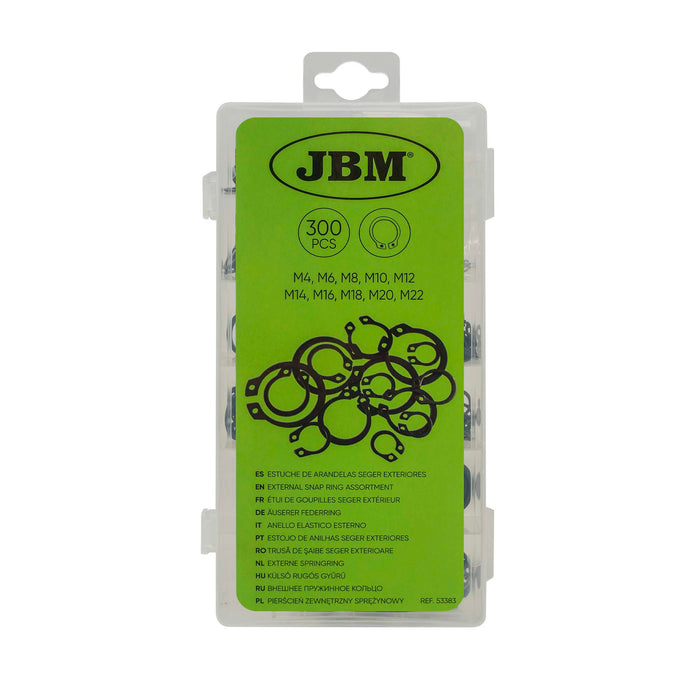 EXTERNAL RETAINING RING ASSORTMENT 300PCS