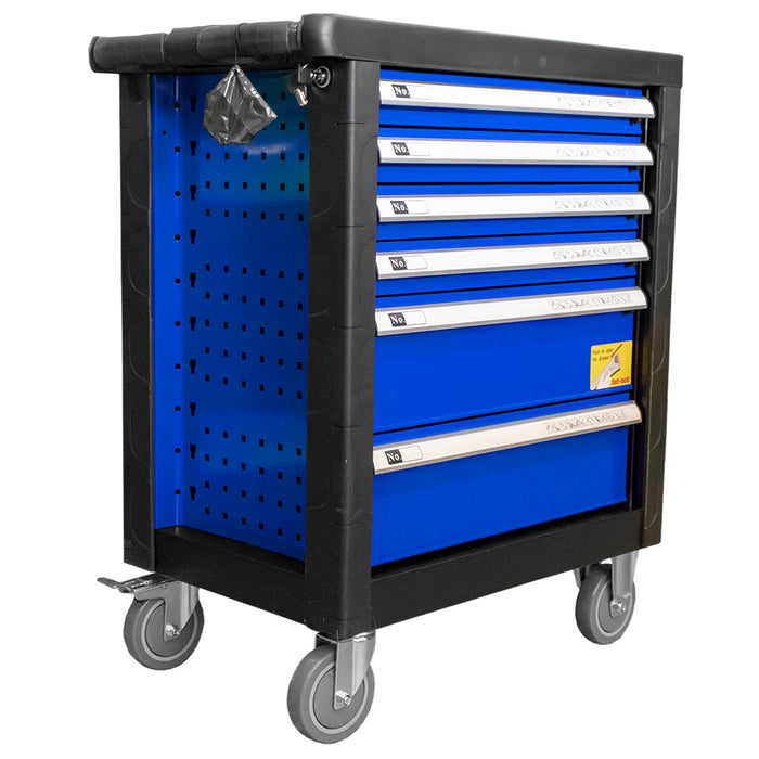 6-DRAWER TOOL TROLLEY BLUE WITH TOOLS