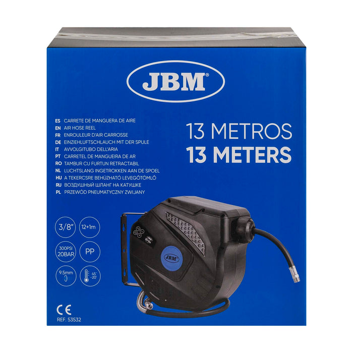 CARRETE DE MANGUERA DE AIRE 12+1M - AZUL
