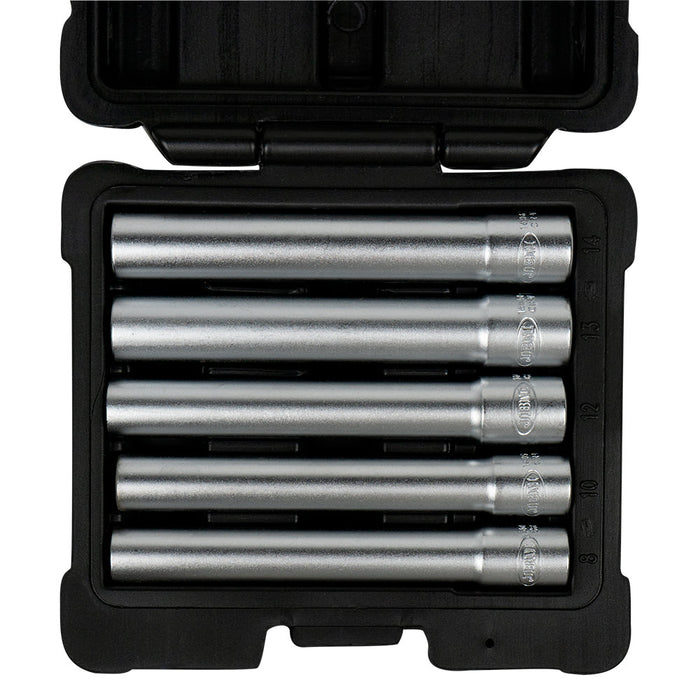 SET DE 5 VASOS 3/8" HEXAGONALES EXTRALARGOS