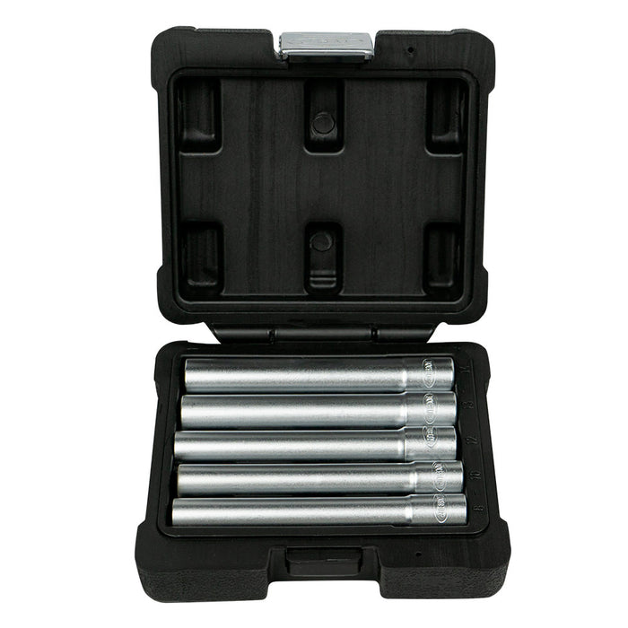 SET DE 5 VASOS 3/8" HEXAGONALES EXTRALARGOS