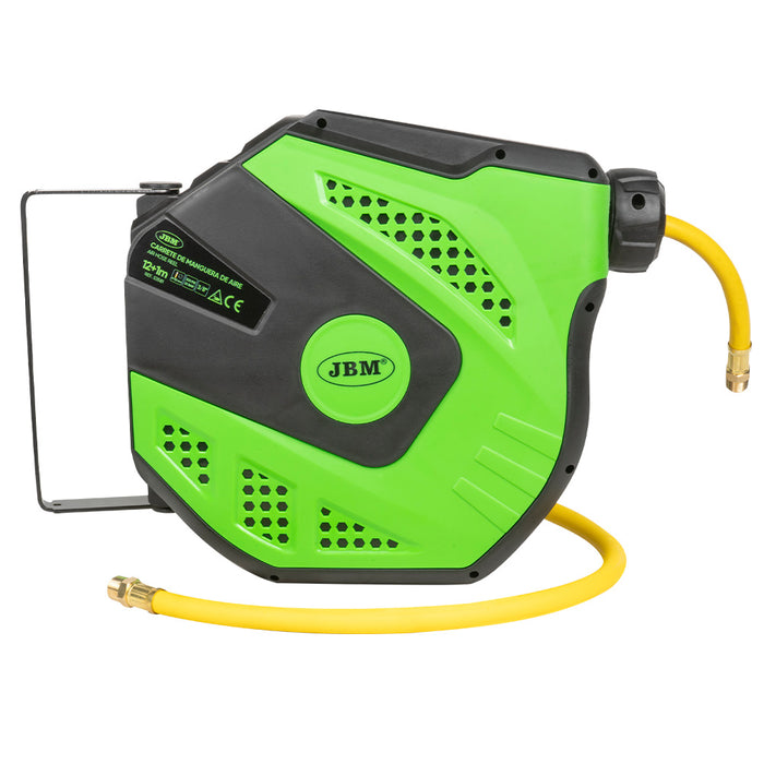 CARRETE DE MANGUERA DE AIRE 12+1M - VERDE