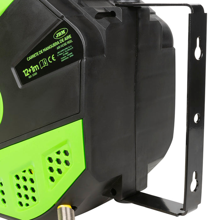 CARRETE DE MANGUERA DE AIRE 12+1M - VERDE