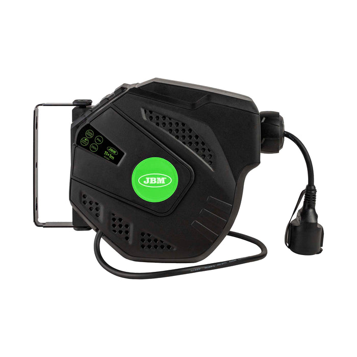 12M ELECTRIC CABLE REEL - GREEN