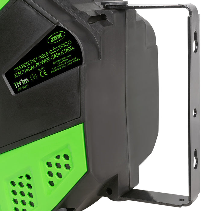 CARRETE DE CABLE ELÉCTRICO 12M - VERDE