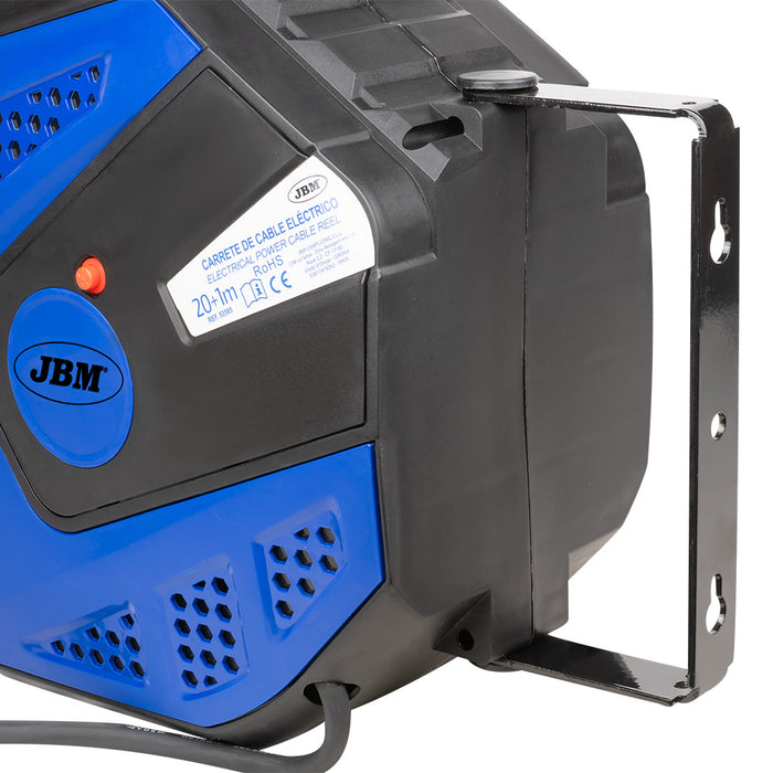 CARRETE DE CABLE ELÉCTRICO 21M - AZUL