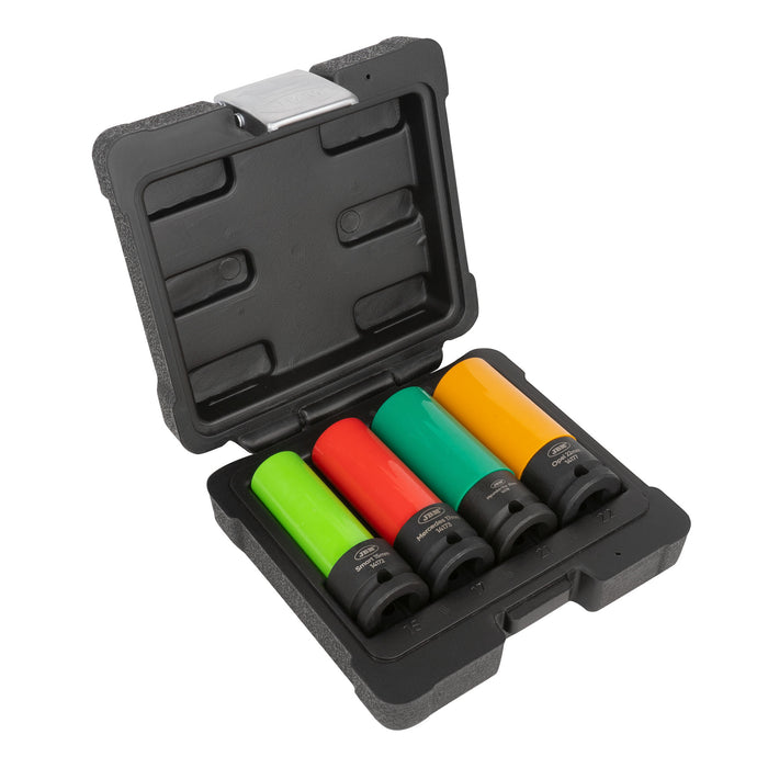 JEU DE 4 DOUILLES À CHOCS 1/2" POUR JANTES EN ALLIAGE