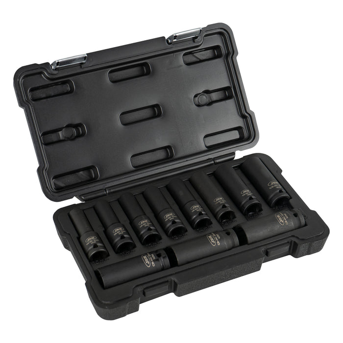 SET DE 11 VASOS DE IMPACTO LARGOS DE 12 CANTOS DE 1/2"