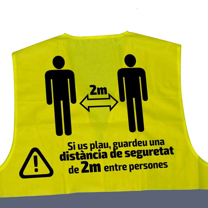 CHALECO DE ALTA VISIBILIDAD SERIGRAFIADO - 2 METROS - CA