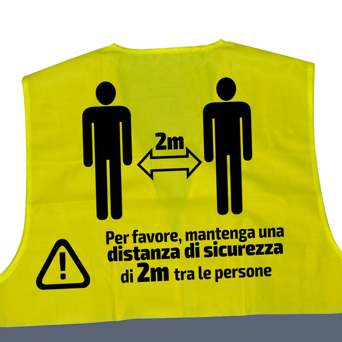 CHALECO DE ALTA VISIBILIDAD SERIGRAFIADO - 2 METROS - IT