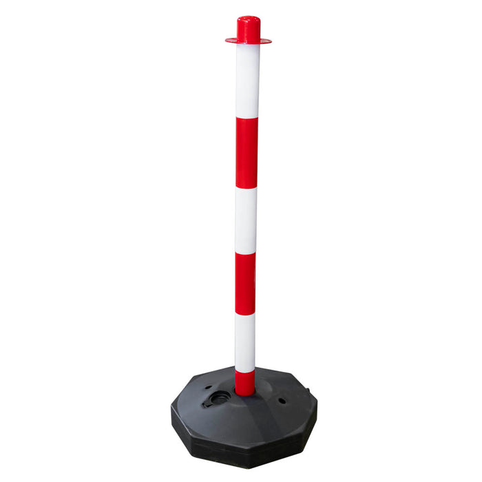 POSTE DE PLÁSTICO PARA CORRENTE - BRANCO / VERMELHO