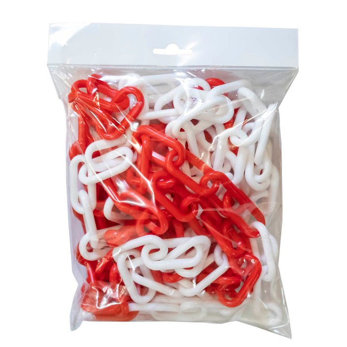 CADENA DE PLÁSTICO 5M - BLANCA / ROJA