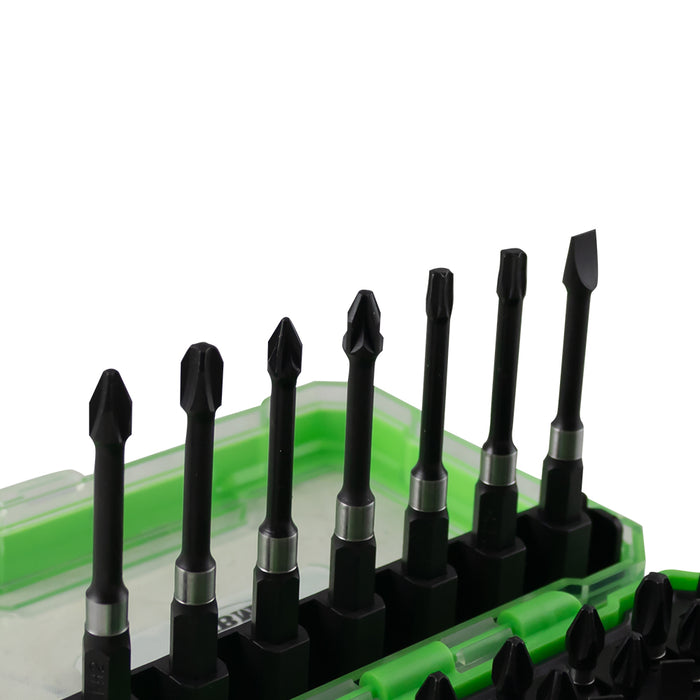 ESTUCHE DE PUNTAS DE IMPACTO CON ADAPTADOR RÁPIDO S2 - ACABADO NEGRO