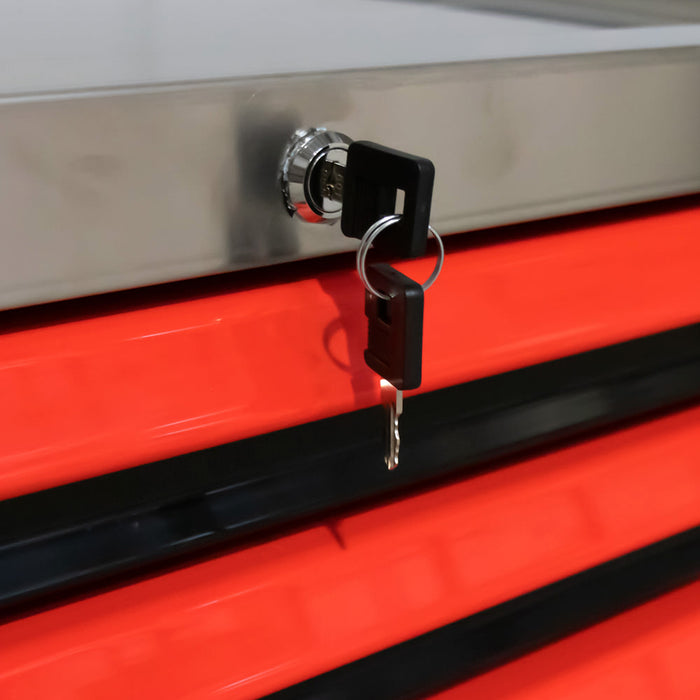 CARRO DE HERRAMIENTAS XL CON 7 CAJONES VACÍO - ROJO