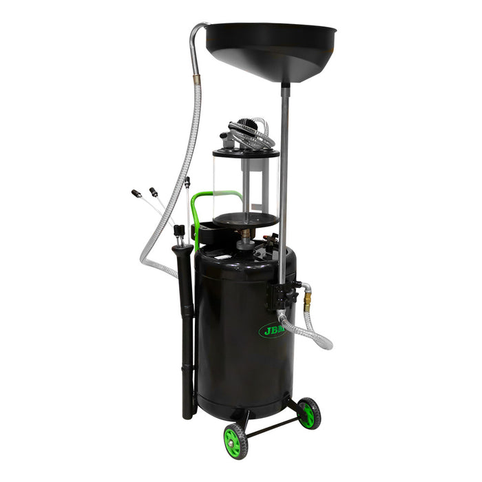 RECOGEDOR DE ACEITE 90L CON SISTEMA DE ASPIRACIÓN + EXTRACTOR DE FILTROS + VASOS DE CARTER