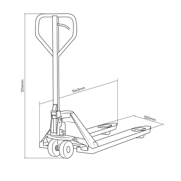 TRANSPALETA MANUAL ELEVACIÓN RÁPIDA 2500KG