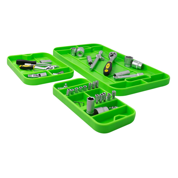JEU DE 3 PLATEAUX À OUTILS FLEXIBLES ANTIDÉRAPANTS